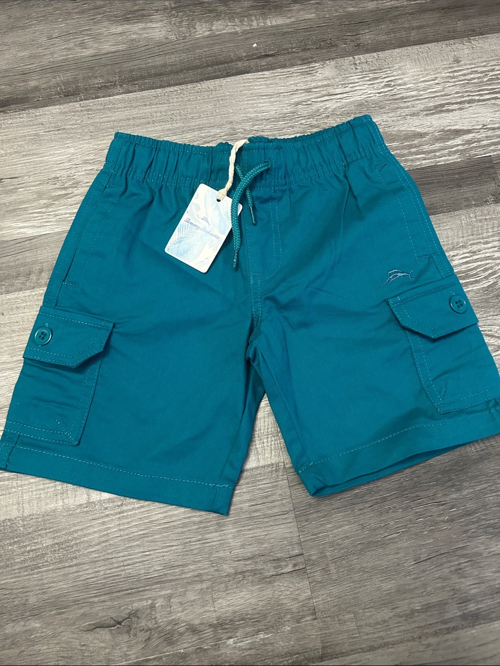 Teal Cargo Swim Shorts